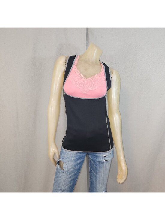 bcg Tops - BCG Black Slimmer Tank Top Sleeveless Shirt Workout Racer Back SMALL Sauna Sweat